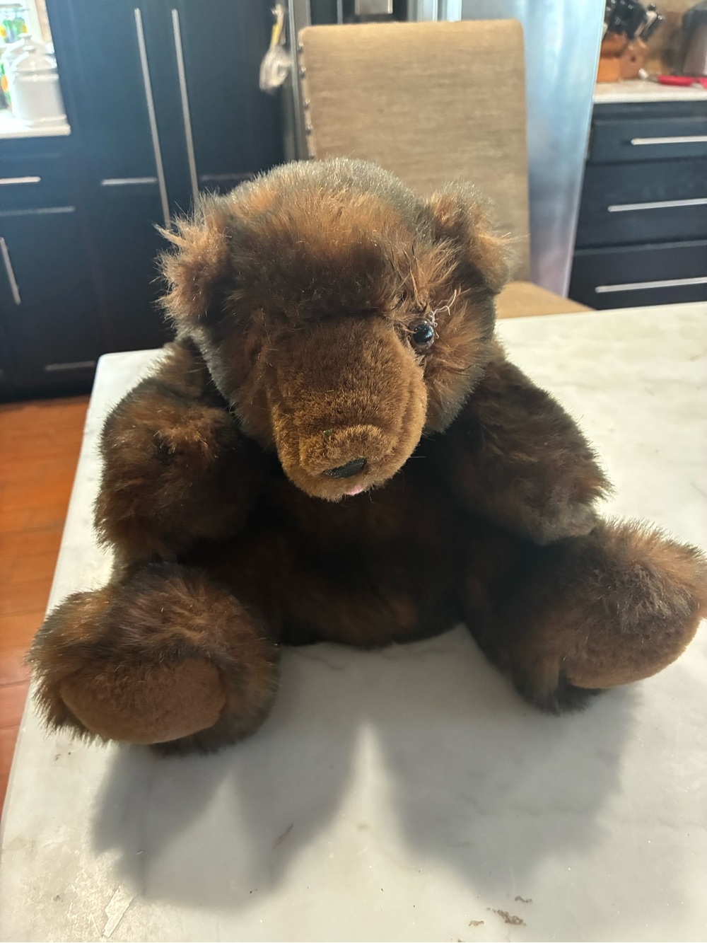 Vintage Cascade Toy Brown Bear Full Body Hand Puppet Plush